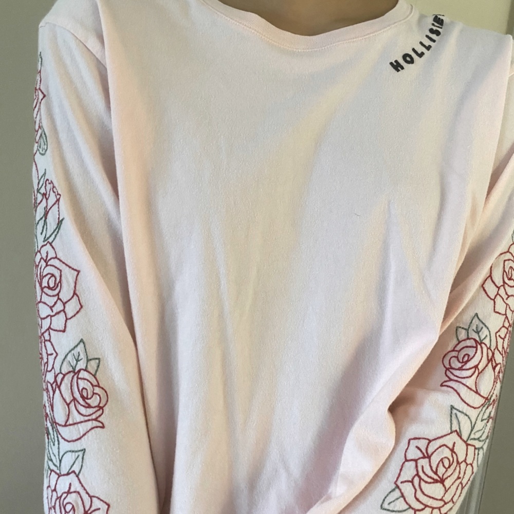 Long sleeve baby pink top